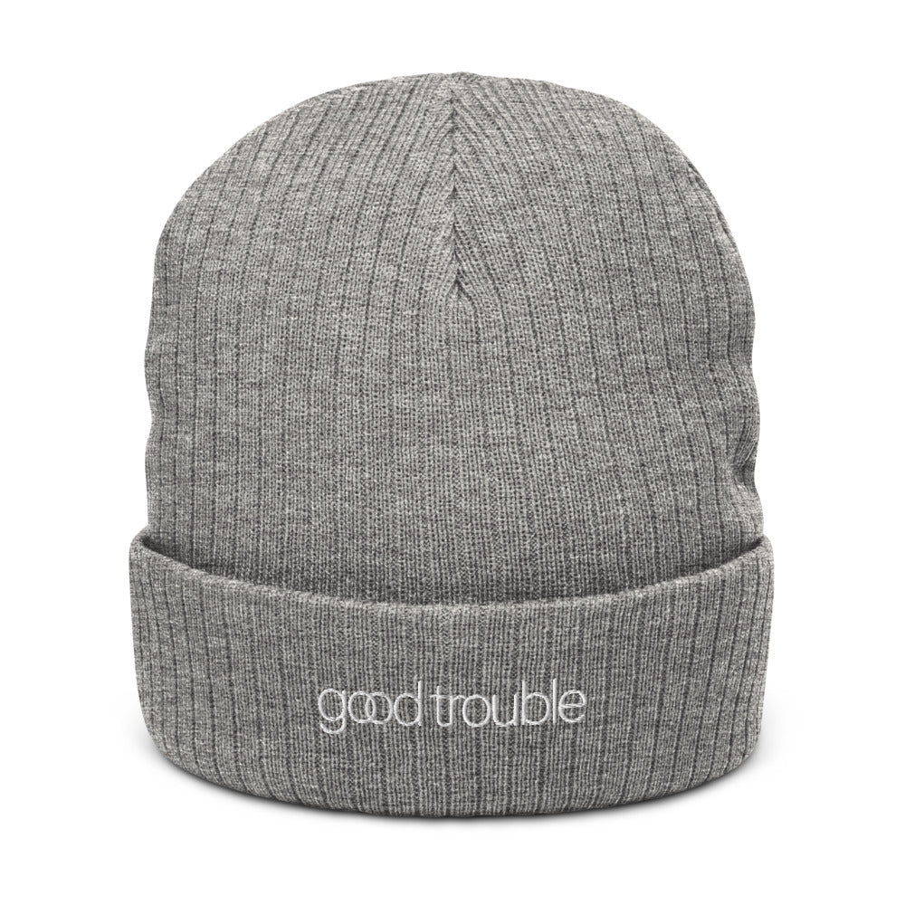 GOOD TROUBLE Recycled cuffed beanie