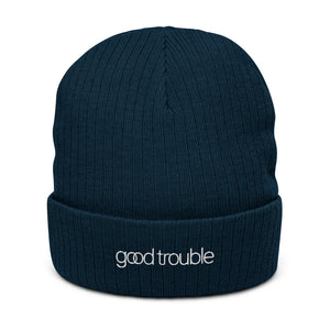 GOOD TROUBLE Recycled cuffed beanie