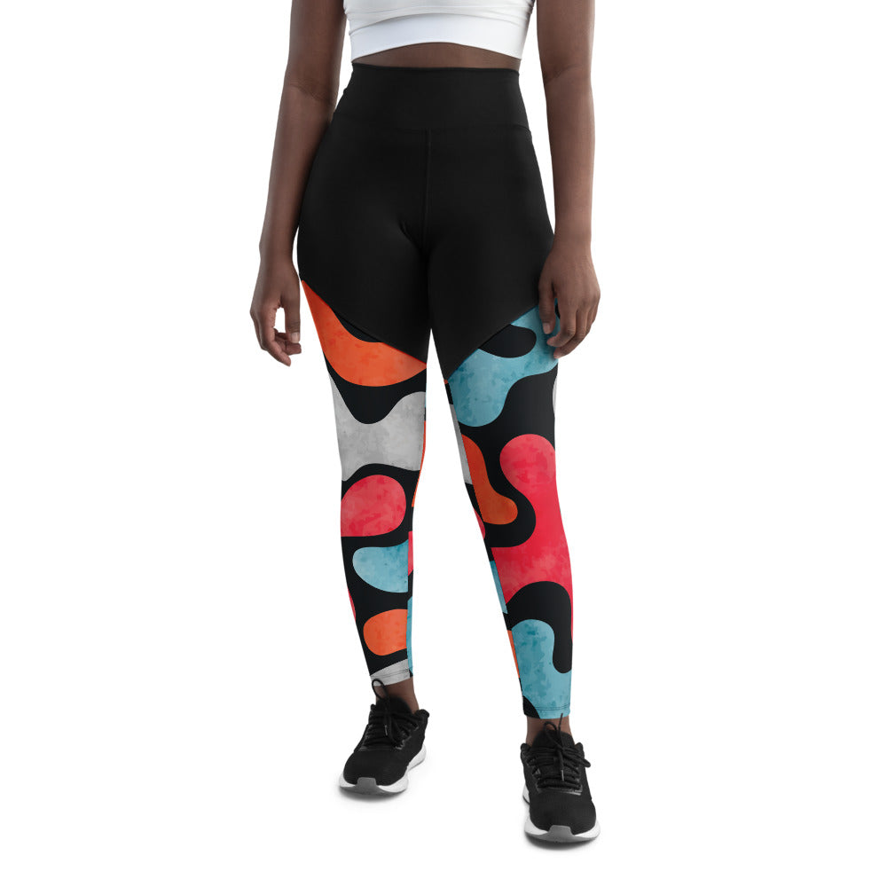 Mariposa Graphic Print Sports Leggings V