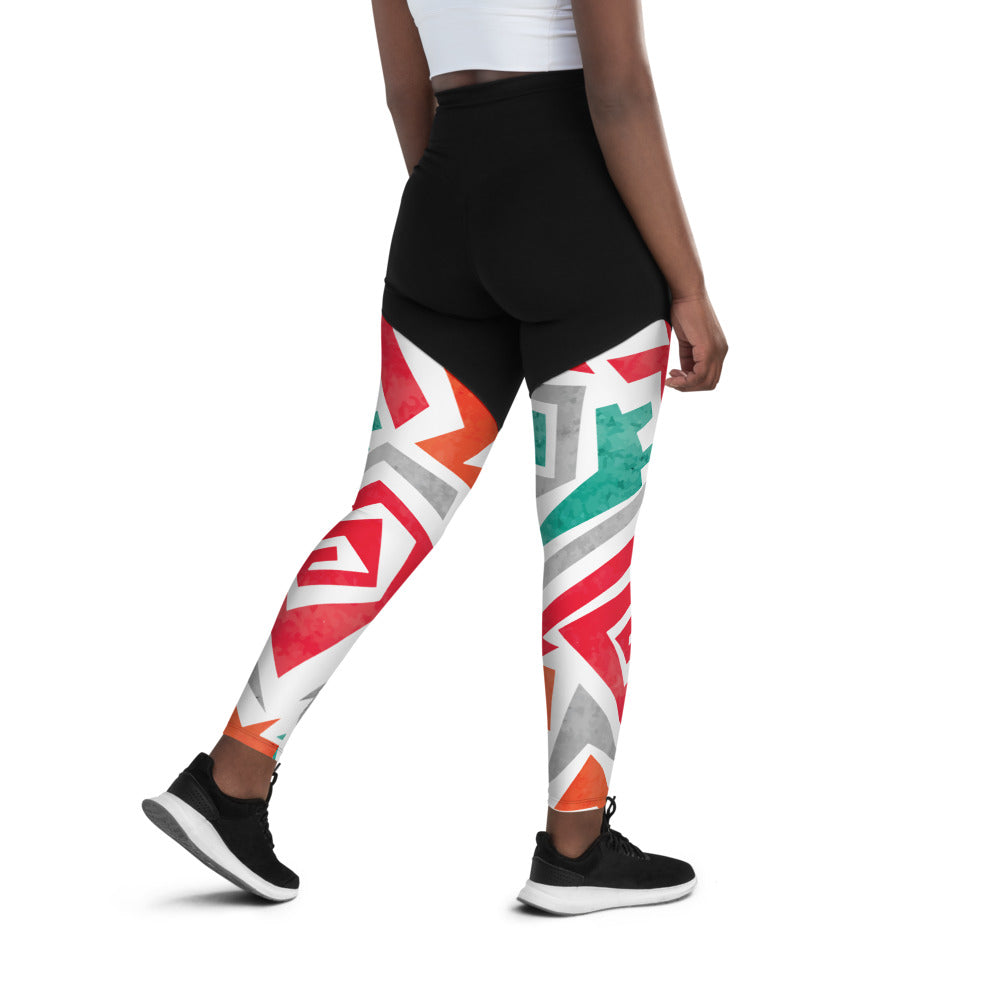 Mariposa Graphic Print Sports Leggings