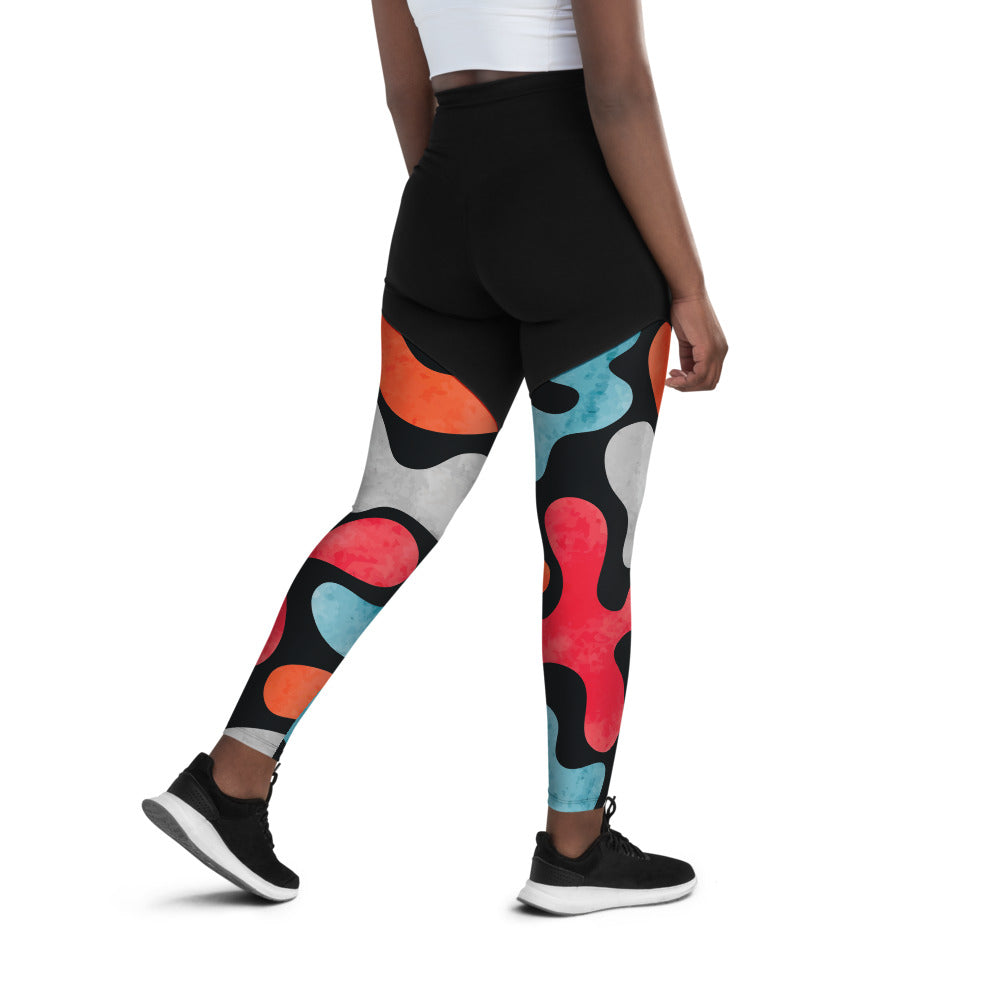 Mariposa Graphic Print Sports Leggings V